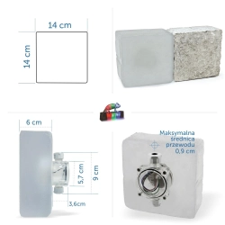 8x LedBruk Kostka Brukowa LED Akropol 14x14 CCT-193660