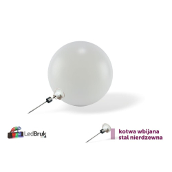 Kula Ogrodowa 40cm LED 24V Biała Dzienna + Kotwa-85000